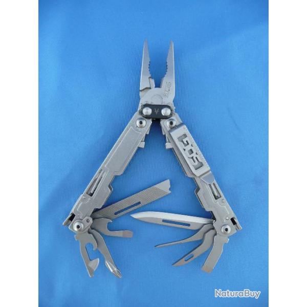 Pince Tenaille SOG PowerAccess Stone Wash 18 Tool Lame 5CR15MOV Poign�es Acier SOGPA1001CP
