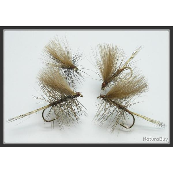 PECHE MOUCHE - 3 PALMERS UNIVERSELS GREY-DUNS H16