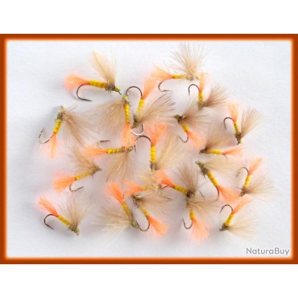 PECHE MOUCHE - 3 CDC THQ TAG ORANGE FLUO H18