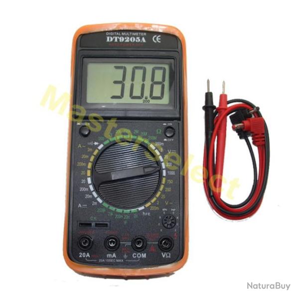 Multim�tre Testeur De Courant Electrique Avec Ecran Digital DT-9205A -Pas Cher-