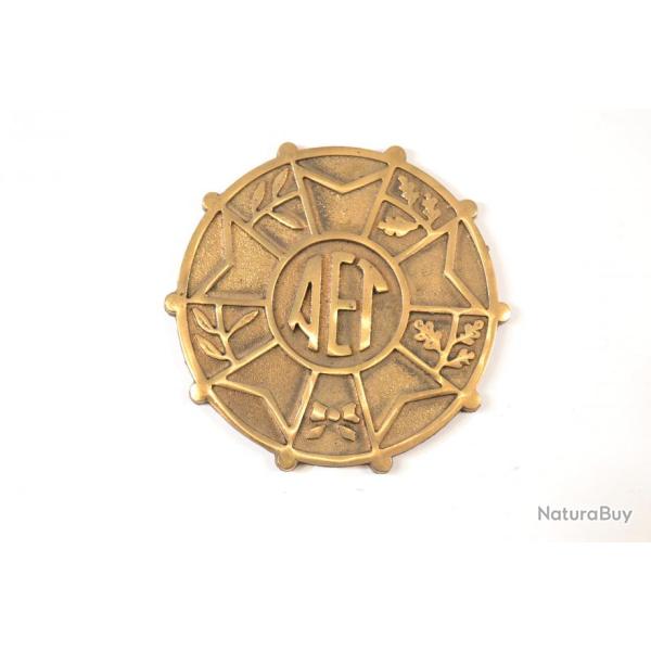 Plaque en bronze AET Association des Enfants de Troupe