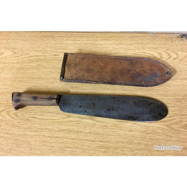 RARE ORIGINAL AUTHENTIQUE USMC WW2 BOLO CORPSMAN CLYDE CUTLERY CO. MACHETTE ETUI 44 EX CONDITION #2