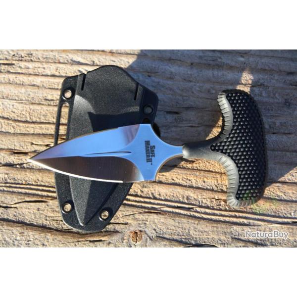 Couteau Push Dagger Cold Steel Safe Maker II Lame Acier AUS-8 Manche Kraton Etui Kydex CS12DCST