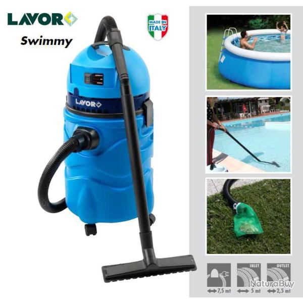 Aspirateur pour piscine 1400W 20L 70L/s SWIMMY Lavor