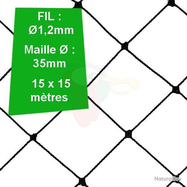Filet de voli�re Nou� maille �35mm fil �1.2 15x15m