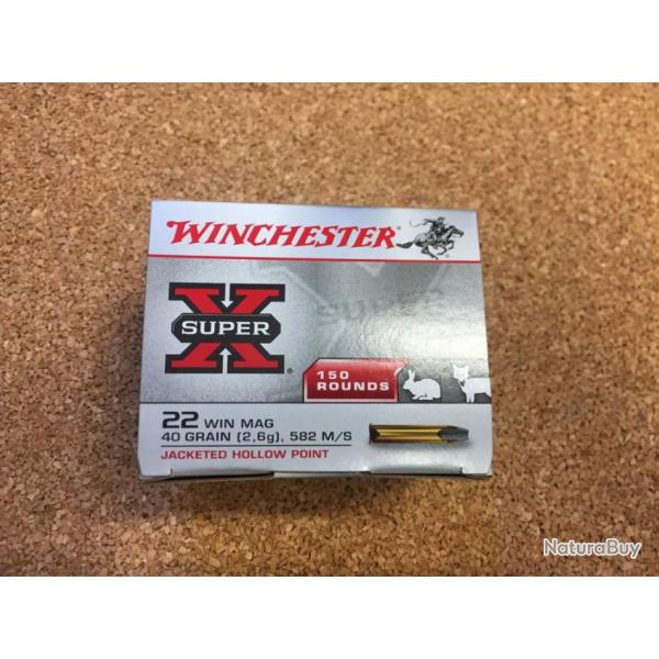 Balles 22 Magnum Winchester Super X Creuses 150 qt�s