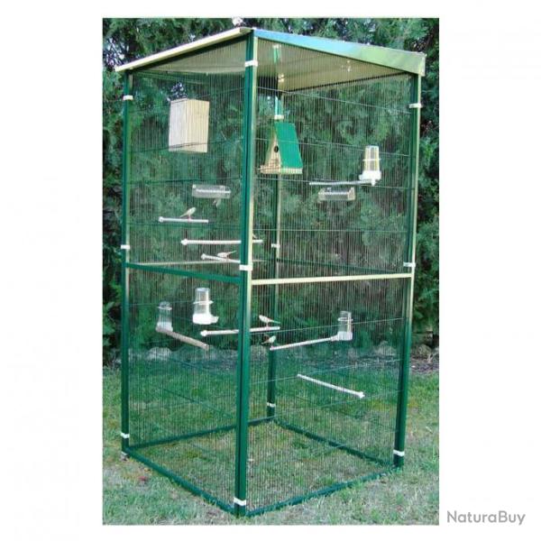 Voli�re de Jardin 1m x 1m x 2m GEANT avec porte cage canari inseparable mandarin cielterre-commerce