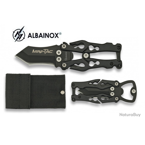 Couteau papillonouvertur assist Mini-Tac avec decapsuleur  lame de 05 cm