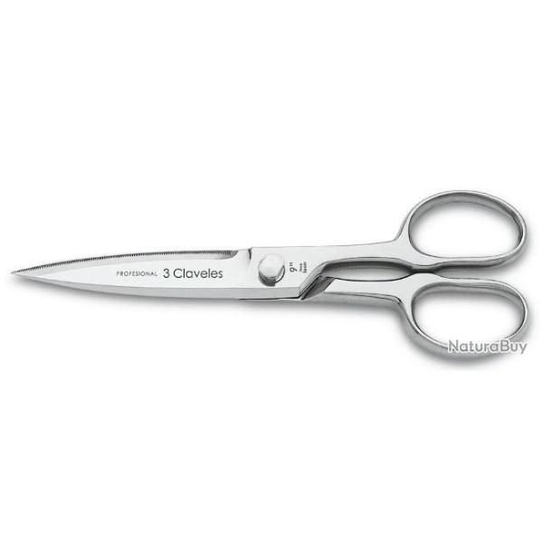 ciseaux de cuisine micro-dentels inox - 3 Claveles 416