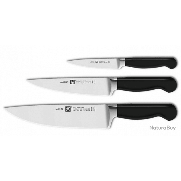 Jeu de 3 couteaux Zwilling Pure