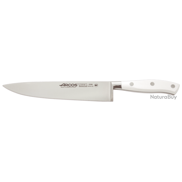 Couteau de cuisine forg� Arcos Riviera manche blanc 20 cm