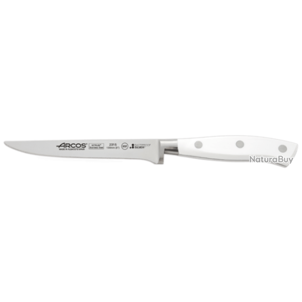 Couteau dsosseur forg Arcos Riviera manche blanc 13 cm