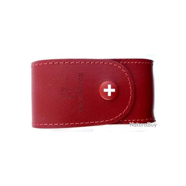 Etui pour couteau suisse Victorinox en cuir rouge 4.0521.1