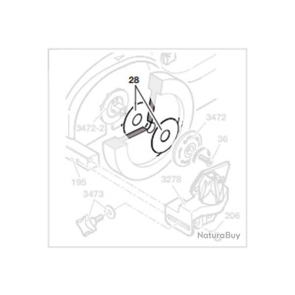 Rondelles plates pour Affuteuse SM110/111 Dick (la paire)