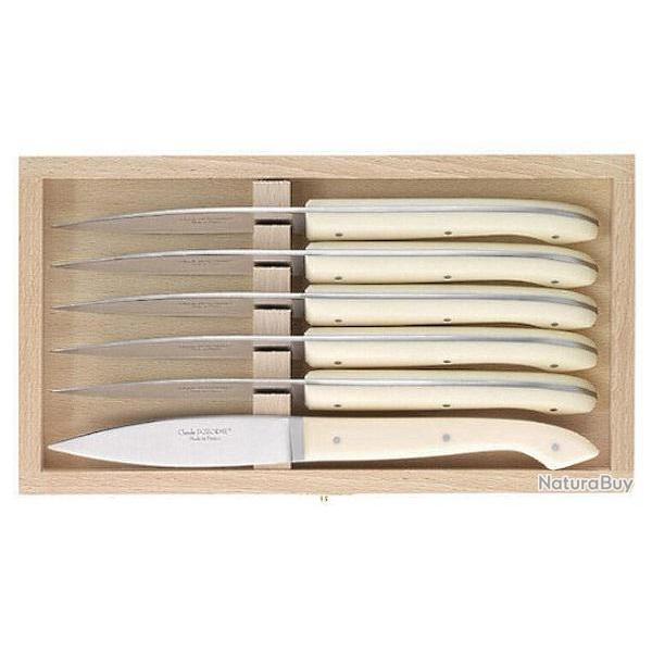 Coffret 6 couteaux steak Dozorme le Capucin creme