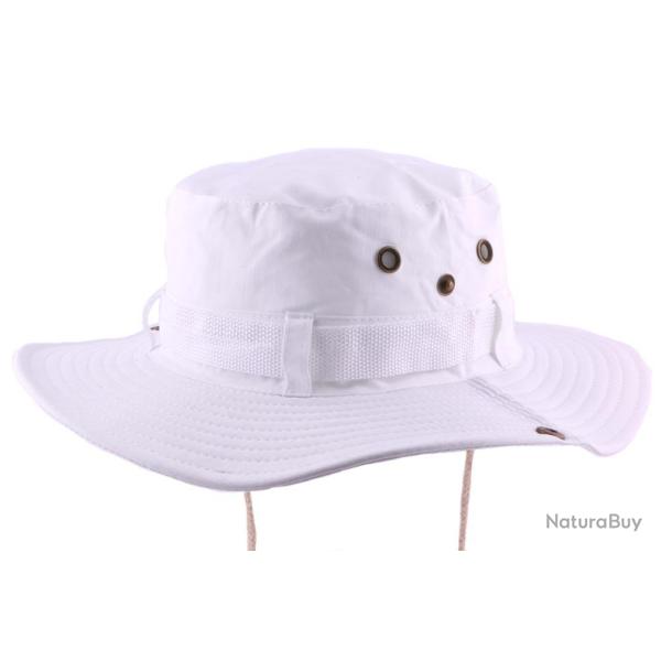 Bob Safari Blanc avec lien de serrage Taille unique Blanc