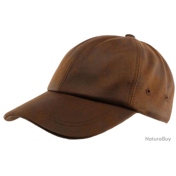 Casquette simili Cuir Camel Beaver Aussie Apparel Taille unique Marron