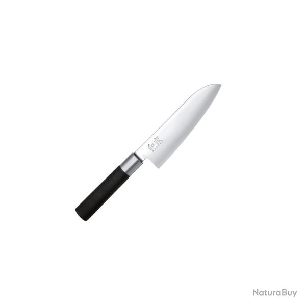 Kai - Santoku Wasabi Black Inox Manche Antibacterien Lame 16.5cm - 6716.S