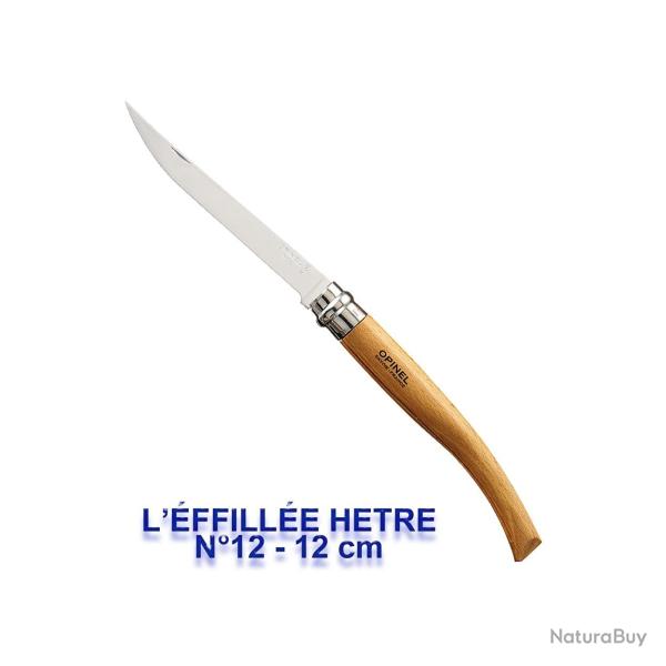 Opinel - Couteau L'Effil� N8 A N15 H�tre Lame Inox - 3x75 - 3875