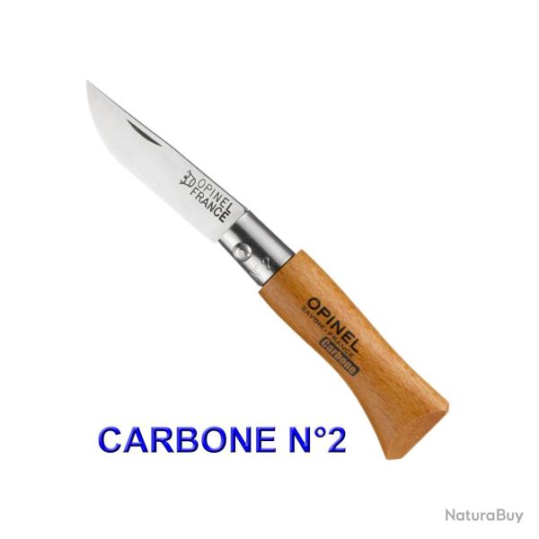 Opinel - Couteau Tradition N2 � N5 H�tre Lame Inox ou Carbone - 940-952 - 940.02