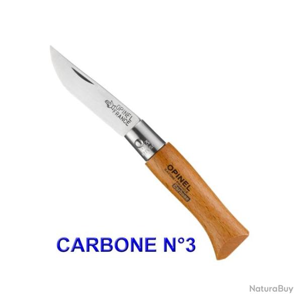 Opinel - Couteau Tradition N2 � N5 H�tre Lame Inox ou Carbone - 940-952 - 940.03