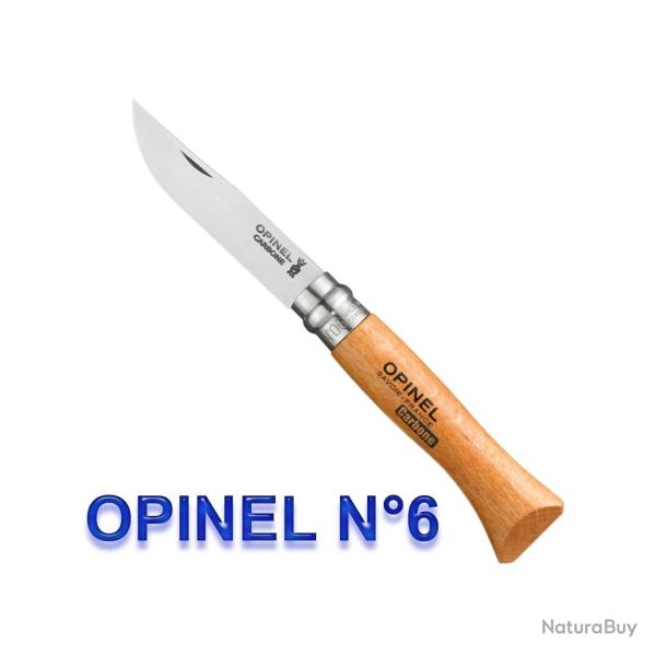 Opinel - Couteau Tradition N6 � N9 H�tre Lame Carbone - 942.x - 942.06