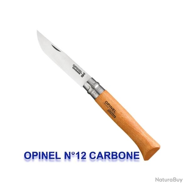 Opinel - Couteau Tradition N12 H�tre Lame Carbone - 942.12