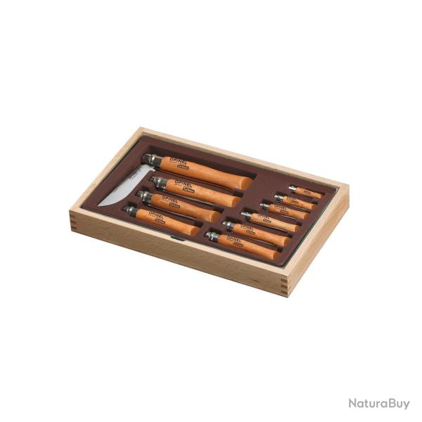 Opinel - Ramasse-Monnaie 10 Couteaux Tradition N2 � N12 H�tre Carbone - 945.B