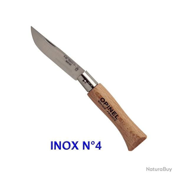 Opinel - Couteau Tradition N2 � N5 H�tre Lame Inox ou Carbone - 940-952 - 952.04