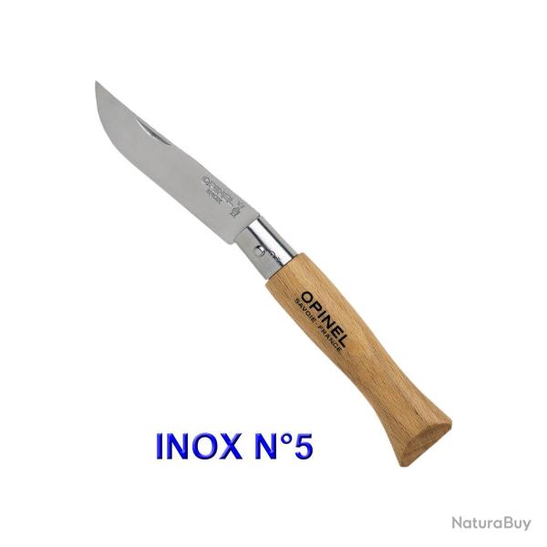 Opinel - Couteau Tradition N2 � N5 H�tre Lame Inox ou Carbone - 940-952 - 952.05