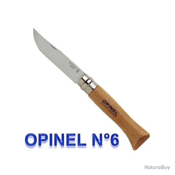 Opinel - Couteau Tradition N6 A N9 H�tre Lame Inox - 952.x - 952.06