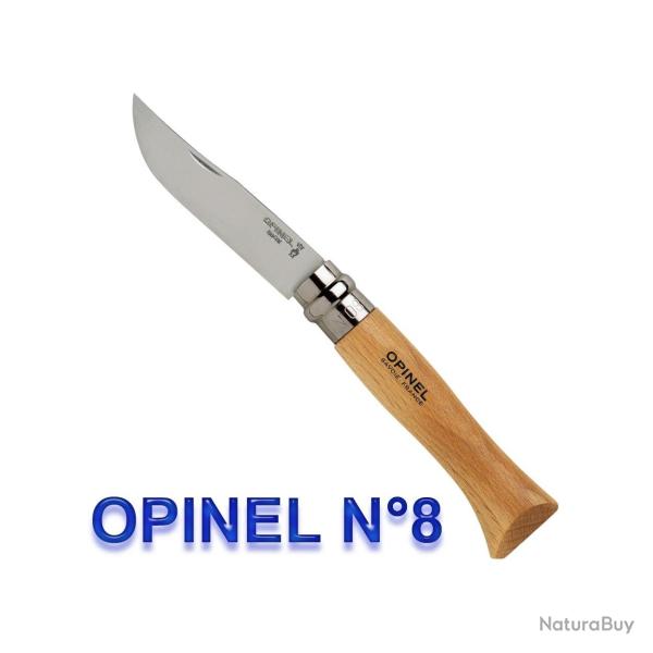 Opinel - Couteau Tradition N6 A N9 H�tre Lame Inox - 952.x - 952.08