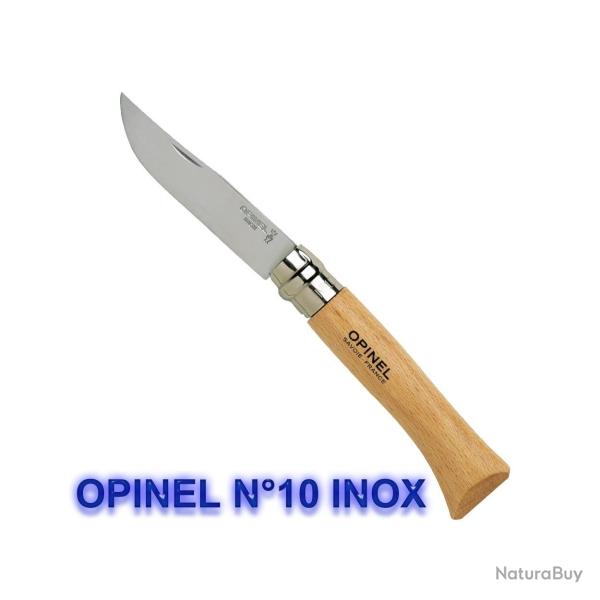 Opinel - Couteau Tradition N10 H�tre Lame Inox - 952.10