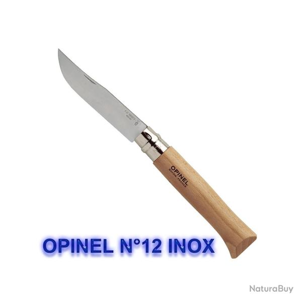 Opinel - Couteau Tradition N12 H�tre Lame Inox - 952.12
