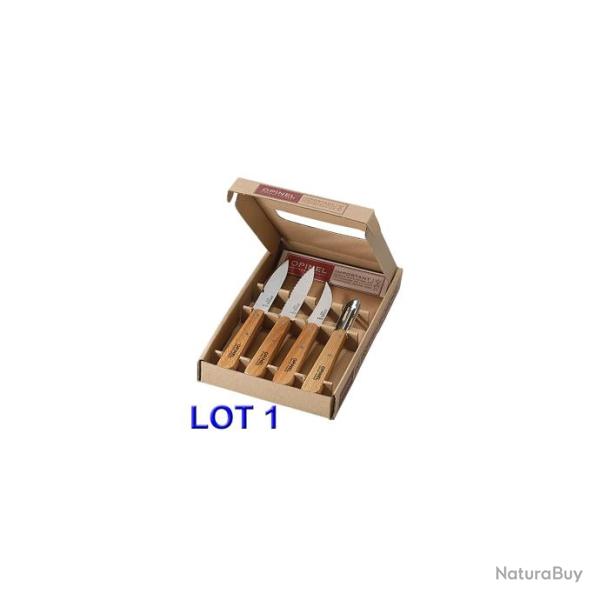 Opinel  - Coffret 4 Couteaux Essentiels Cuisinier N112-115 Inox - 958 - 958
