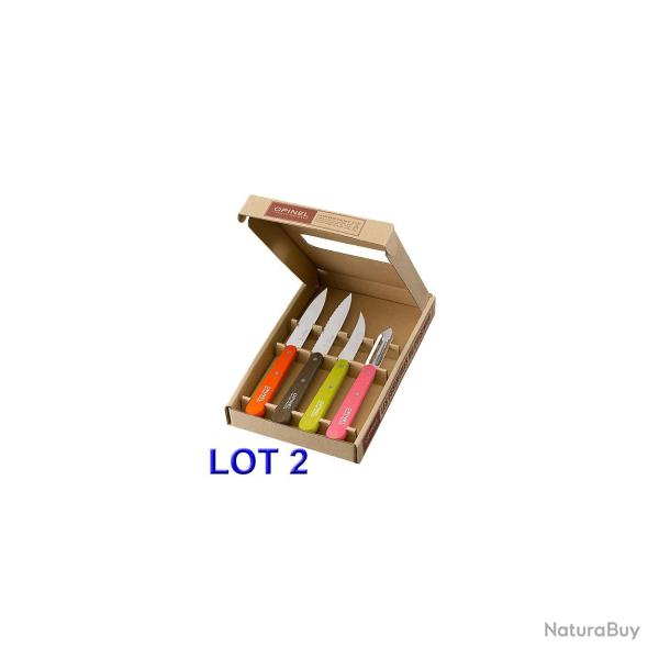 Opinel  - Coffret 4 Couteaux Essentiels Cuisinier N112-115 Inox - 958 - 958.P