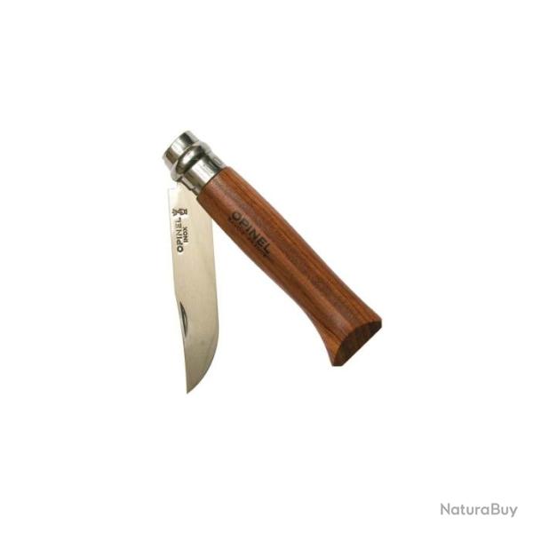 Opinel - Couteau Luxe N8 Bois Exotique Lame Inox Poli Glace - 973.08