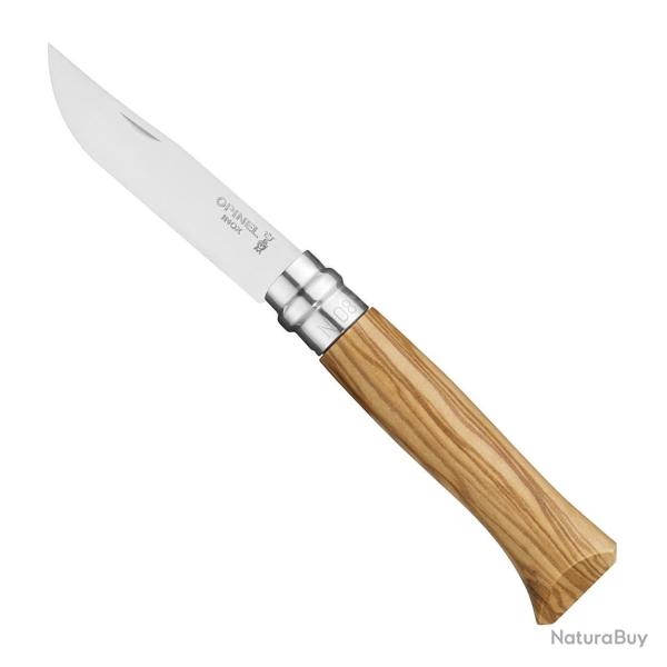 Opinel - Couteau Bois Classique N6 Ou N8 Olivier Lame Inox - x94 - 994
