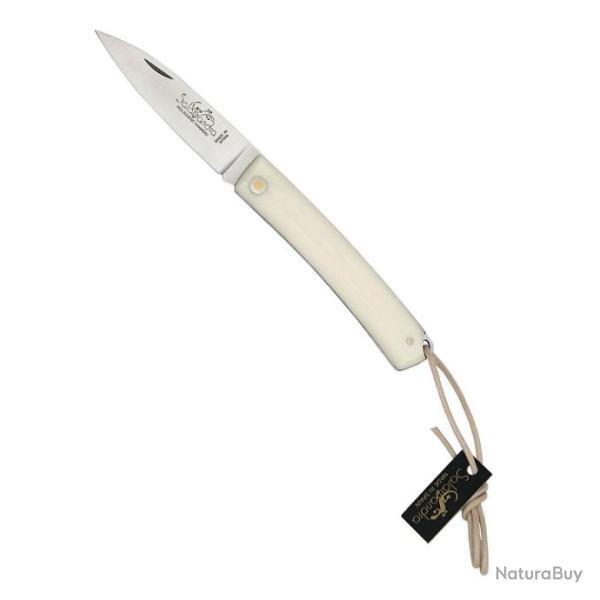 Salamandra - Couteau Manche Micarta Lacet Lame Inox 8Cm Etui Cuir - 6420x - 64203