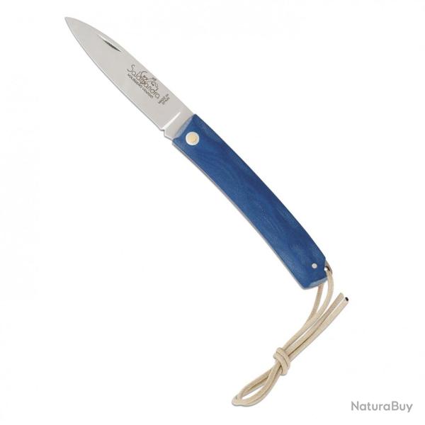 Salamandra - Couteau Manche Micarta Lacet Lame Inox 8Cm Etui Cuir - 6420x - 64206