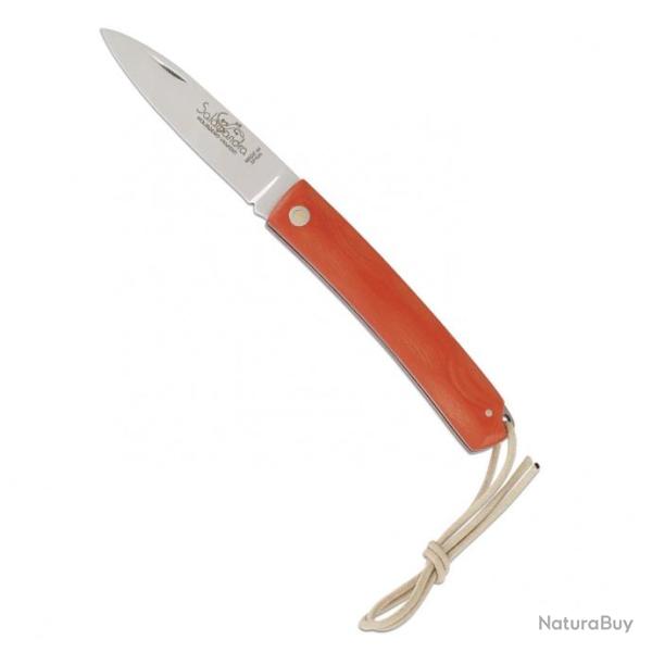 Salamandra - Couteau Manche Micarta Lacet Lame Inox 8Cm Etui Cuir - 6420x - 64208