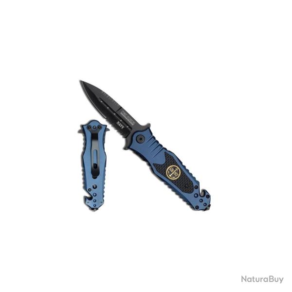 TacForce - Couteau Pliant Navy Air Force Manche 12cm Clip - TF-700 - TF-700NY