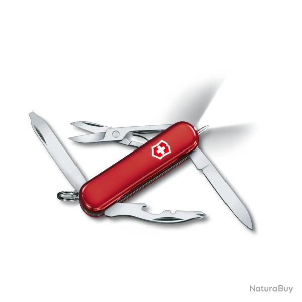 Victorinox - Couteau Suisse Midnite Manager Rouge 10 Fonctions LED - 0.6366 - 0.6366