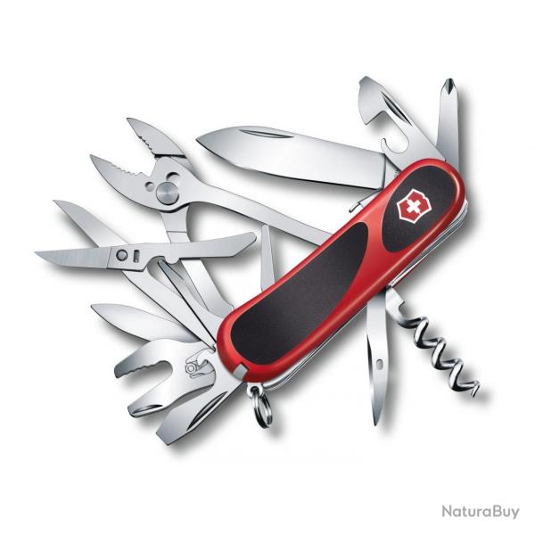 Victorinox - Couteau Suisse Evogrip S557 Rouge Noir 22 Fonctions - 2.5223.SC