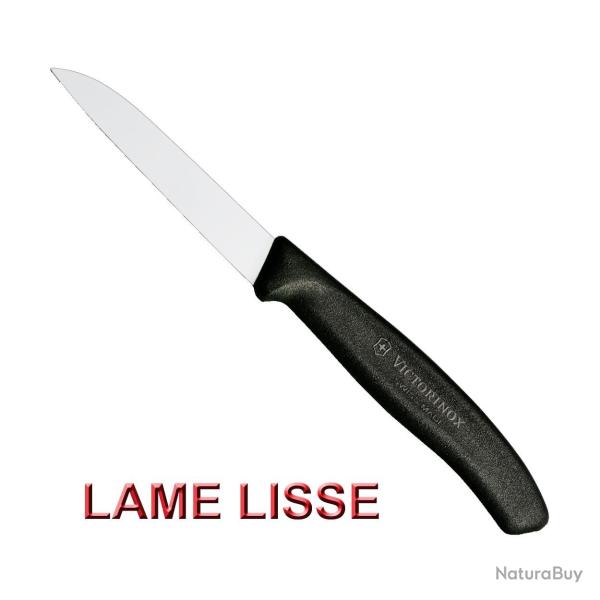 Victorinox - Couteau Office SwissClassic Noir Lame Pointe Rabattue 8cm  - 6.74x3 - 6.7403