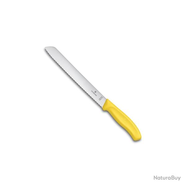 Victorinox - Couteau Pain Swissclassic Lame Crante 21cm Manche Fibrox - 6.863x - 6.8636.21L8B