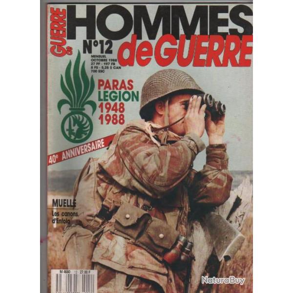 hommes de guerre n� 12 , paras l�gion 1948-1988 , le 3e bep,  2e rep , �puis� �diteur