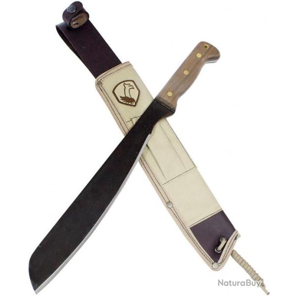 Couteau Condor Australian Army Machete Acier 1075 Manche Bois Etui Canvas Made Salvador CTK1808129