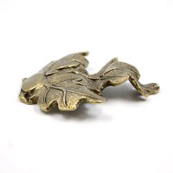 Feuille de ch&ecirc;ne d&eacute;taill&eacute;e et r&eacute;aliste en bronze 85x85mm