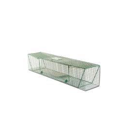 Pi&egrave;ge &agrave; trappes type US 2 entr&eacute;es maille acier vert 125x26x26cm